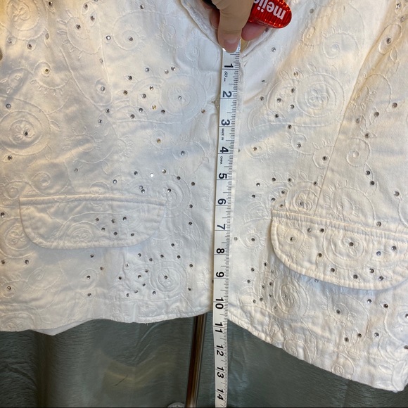 Karen hart white embroidered jean jacket - Picture 12 of 14